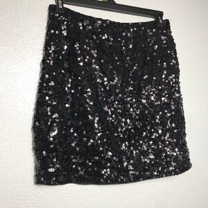 NWT Maner Black Sequins Mini Skirt XXL